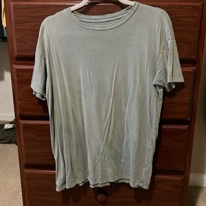 Olive Green T-shirt, tears on neckline